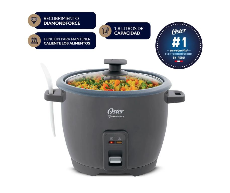 ARROCERA DE 10 TAZAS DIAMONDFORCE GRIS CKSTRCB10DFSKE 053