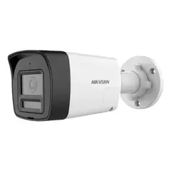 HIKVISION - Cámara analógica 2MP con audio Bidireccional alarma y luz estrobocópica Policia