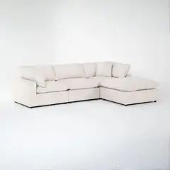 GENERICO - Seccional Karla Modular Derecho en Tela Chenille Antifluido con 4 Cojines Decorativos