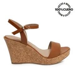 VIALE - Sandalia DOrsay Casual ALE-2623 Natural Cuero