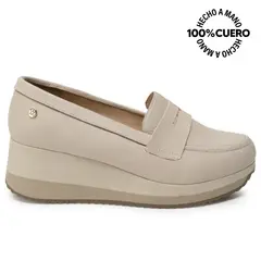 VIALE - Zapato Oxford Casual ALE-2639 Vainilla Cuero