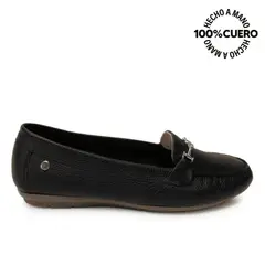VIALE - Zapato Mocasín Casual CORE-2510 Negro Cuero