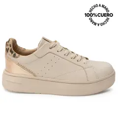 VIALE - Zapatilla Casual REC-2515 Vainilla Cuero