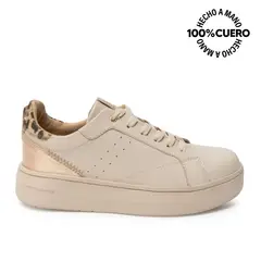 VIALE - Zapatilla Casual REC-2515 Vainilla Cuero