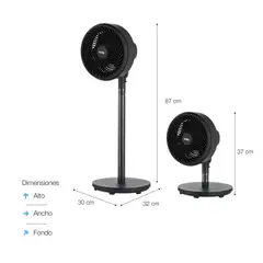 SOLE - Ventilador De Aire 2 En 1 Turbomax