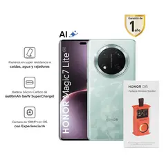 HONOR - MAGIC 7 LITE 5G VERDE 8RAM 256GB REGISTRADO + PORTABLE WIRELESS SPEAKER
