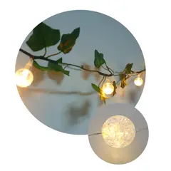 GENERICO - Guirnalda de Luces LED Bolas Transparentes 1.85 m – Decoración Moderna