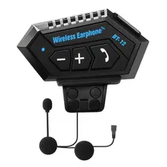 GENERICO - Audífonos Bluetooth para Casco de Moto con Micrófono Manos Libres Impermeables IP67 y Batería 20 h