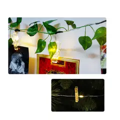 GENERICO - Cadena de Luces LED con Clips para Fotos y Hojas Decorativas – 1.85 m