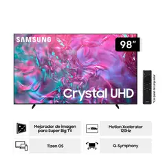 SAMSUNG - Televisor 98 UN98DU9000GXPE Crystal 4K UHD DU9000 Tizen OS Smart TV Graphite Black