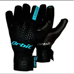 ORBIT - GUANTES DE ARQUERO CON VARILLAS LEADER NEGRO CON AZUL TALLA 5