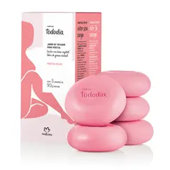 NATURA - Tododia Jabones en barra puro vegetal frutas rojas 5 unidades de 90 g cada uno