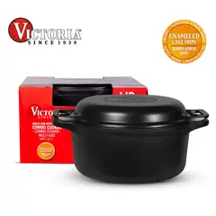 VICTORIA - Olla Cooker Holandesa Hierro Fundido 26cm 57lt Combo