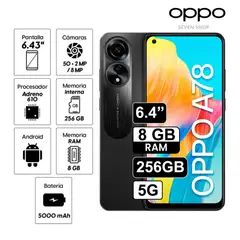 OPPO - A78 8GB 256GB - NEGRO