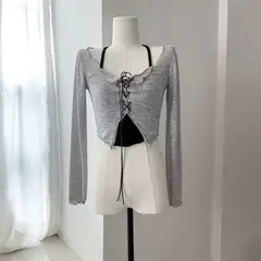 PEACE AND LOVE - Pack de Top Negro + Blusa ploma Mujer