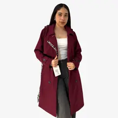 GENERICO - Gabardina animal Print de Drill con forro interno para mujer