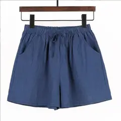 42AROZINA - Pantalones cortos de lino para mujer Pantalones de chandal sueltos