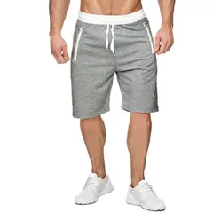 42AROZINA - Pantalones cortos de deporte para hombre con bolsillos con cremallera