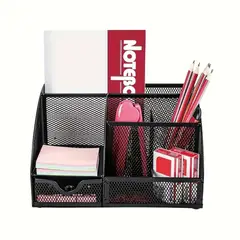 PENTHA - Organizador De Escritorio Metálico Práctico Y Resistente