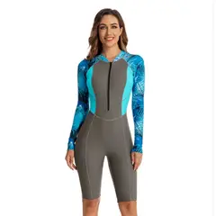 GENERICO - TRAJE DE BAÑO HASTA LA RODILLA GREY TROPICAL