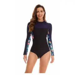 GENERICO - TRAJE DE BAÑO MANGA LARGA FLORAL