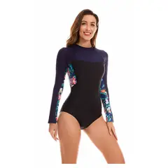 GENERICO - TRAJE DE BAÑO MANGA LARGA FLORAL