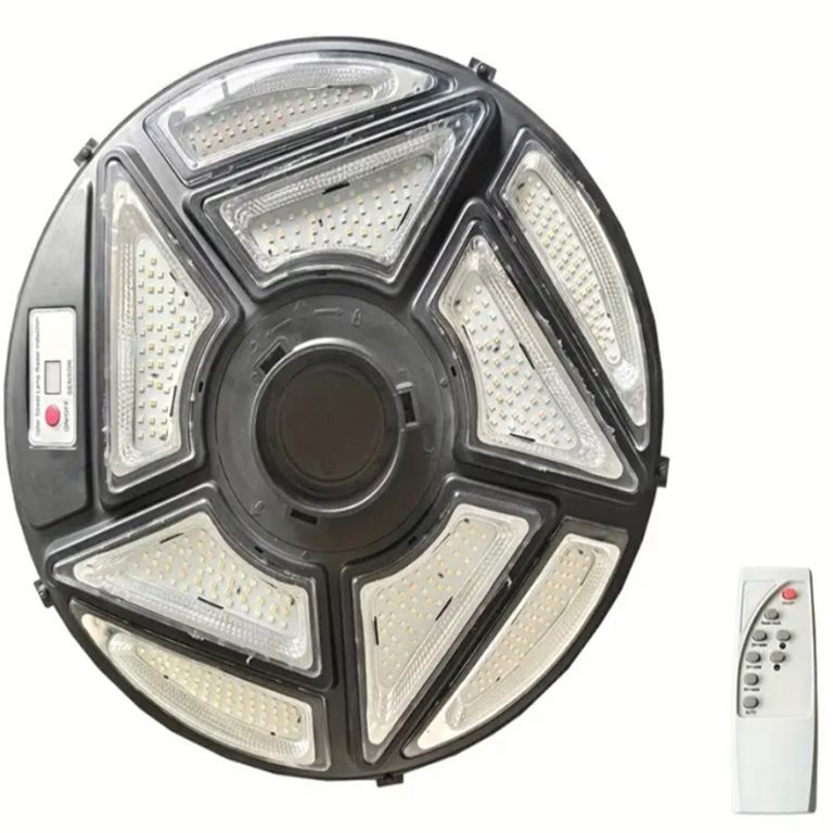 Lampara Farola Solar Circular 3 Tipos de Luz ip67 360° De 1000w Tipo Ovni