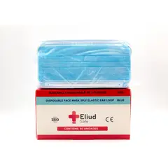GENERICO - MASCARILLAS 3 PLY POR 50 UND CAJÓN X 40 CAJAS - ELIUD