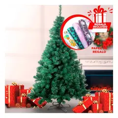 SKYBLOO - Arbol de Navidad Verde Nevado 210 cm para Decorar Sala u Oficina Y+Papel Regalo