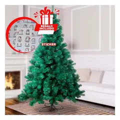 SKYBLOO - Arbol Navideno Verde de 210cm con Nieve Artificial y Estilo Natural Y+Regalo Sticker