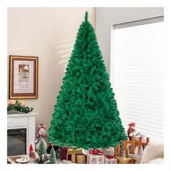 SKYBLOO - Arbol Nevado Verde 210cm para una Decoracion de Navidad Moderna y Elegante Y+Ligas Regalo