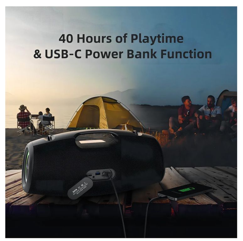 Parlante Zealot S87 Portátil Inalámbrico Color Negro Con Sonido Potente y Claro