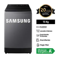 SAMSUNG - LAVADORA ECOBUBBLE 15KG GRIS WA15CG5441BDPE