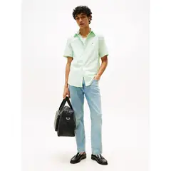 TOMMY HILFIGER - CAMISA FLEX POPLIN SOLID S/S SHIRT TH