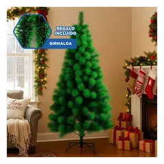 GENERICO - Árbol de Navidad Artificial 120 CM Verde para Comedor Y+Guirnalda Nav