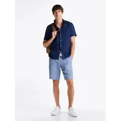 TOMMY HILFIGER - CAMISA PIGMENT DYE LINEN SLD S/S SHIR TH