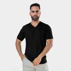 PAPIROS DENIM - Polos Básico Hombre Cuello V