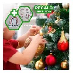 GENERICO - Arbol Navideno Verde de 150 cm con Nieve Artificial y Estilo Natural Y+Regalo Sticker