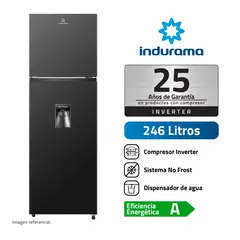 INDURAMA - REFRIGERADORA RI-389DNI 246L NO FROST NEGRO