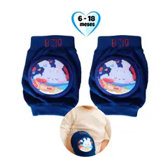 BABY - Rodilleras Acolchonadas AntiGolpes para Bebés -Conejito Azul