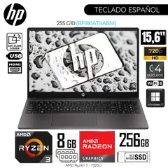 HP - Laptop 255 G10 AMD Ryzen 3-7320U 8GB RAM 256GB SSD 15.6" HD - BF9X1AT