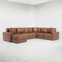 GENERICO - Seccional Izquierdo Alisia en Tela Chenille Antifluido con 4 Cojines Decorativos