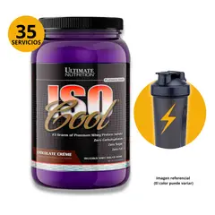 ULTIMATE NUTRITION - ISOCOOL 2LB CHOCOLATE + SHAKER - PROTEÍNA ISOLATADA