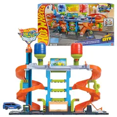 HOT WHEELS - Pista Autolavado Mega Torre Con Vehículo