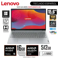 LENOVO - Laptop V15 G4 AMN AMD Ryzen 5 7520U 16GB RAM 512GB SSD 15.6" FHD - 82YU00XYLM