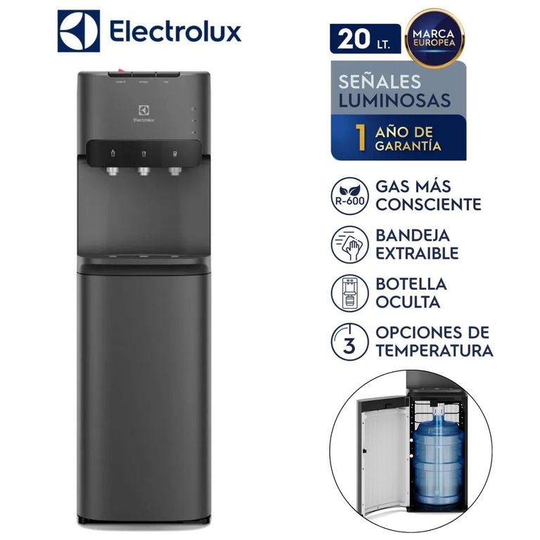 Dispensador De Agua Botellón Oculto Ed30srbl Color Grafito