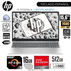 HP - Laptop 15-FC0256LA AMD Ryzen 5 - 7520U 16GB RAM 512GB SSD 15.6" Pulg. FHD FreeDos