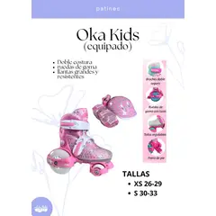OKA - PATIN LINEAL KIDS EQUIPADO PINK XS 26-29