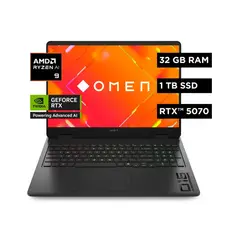 HP - Laptop OMEN 16-AP0004LA RYZEN AI 9 365 16" WUXGA IPS, RTX 5070 8GB, 32GB RAM, 1TB SSD, WINDOWS 11