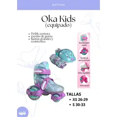OKA - PATIN LINEAL KIDS EQUIPADO LILA XS-S 26 A 33